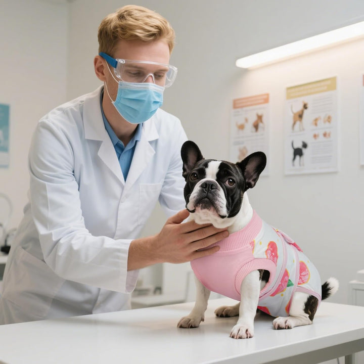 Dog Recovery Suit Female, Dog Onesie for Surgery, Female Spay and Male Neuter Onesie for Post-Op Care, Prevent Licking Puppy Onesies, Pink L