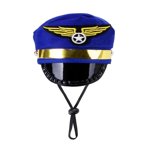 Soochat Pet Pilot Captain Cap Dog Aviator Hat Cat Puppy Costume Hat for Halloween Costume Accessories Photo Props
