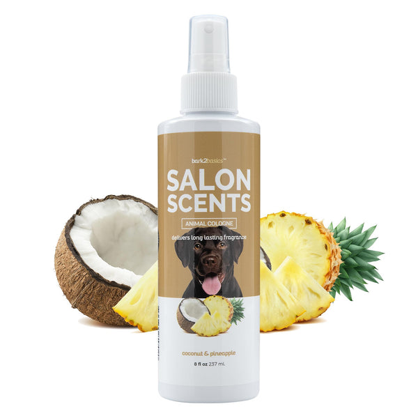 Bark2Basics Salon Scents Pet Grooming Cologne - 8 oz, Natural Professional Grade Perfume for Dogs and Cats, Spray, Long Lasting, Deodorizing, (Coconut and Pineapple) Coconut and Pineapple