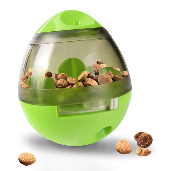 SunGrow Bunny Treat Ball, Boredom Buster Ends Naughty Chewing and Bloat, Encourages Exercise, Interactive Puzzle Feeder Ideal for Puppy, Small Dog Breeds, Pocket Pet, Rabbits, Rats, and Hamsters, 4.6” Green